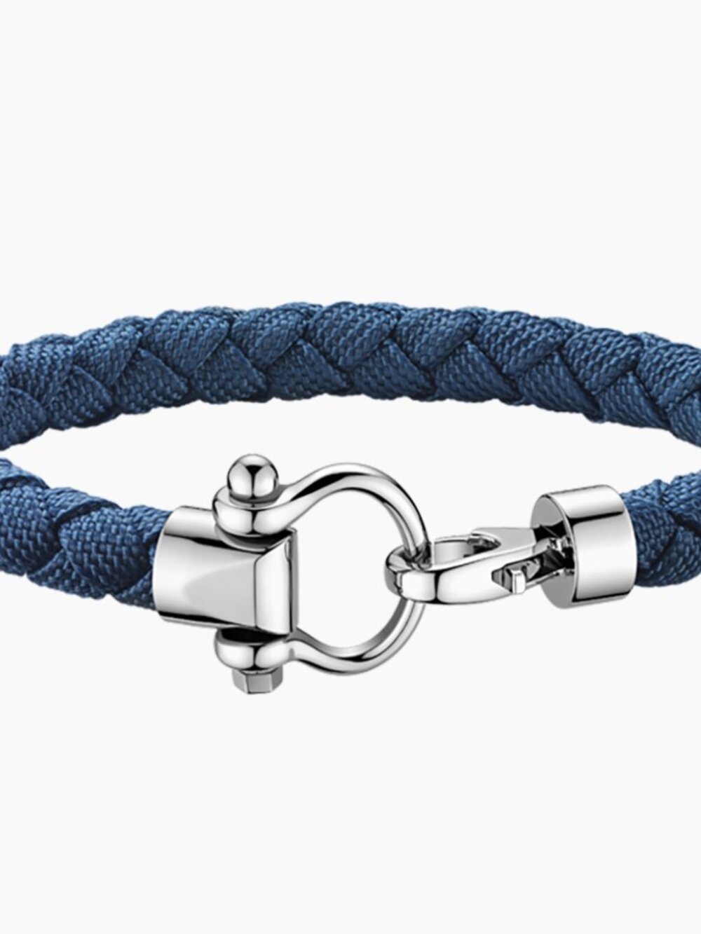 OMEGA Aqua Sailing Bracelet Blue Braided Nylon Stainless Steel Size Large